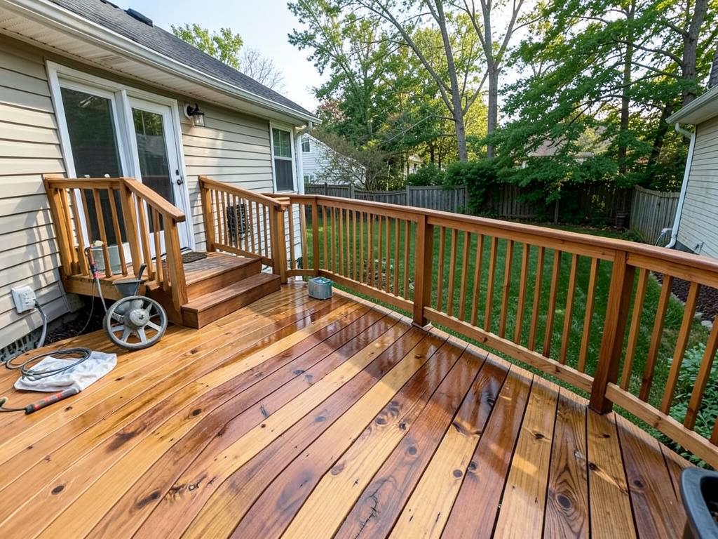 Cedar Deck Rebuild & Rail